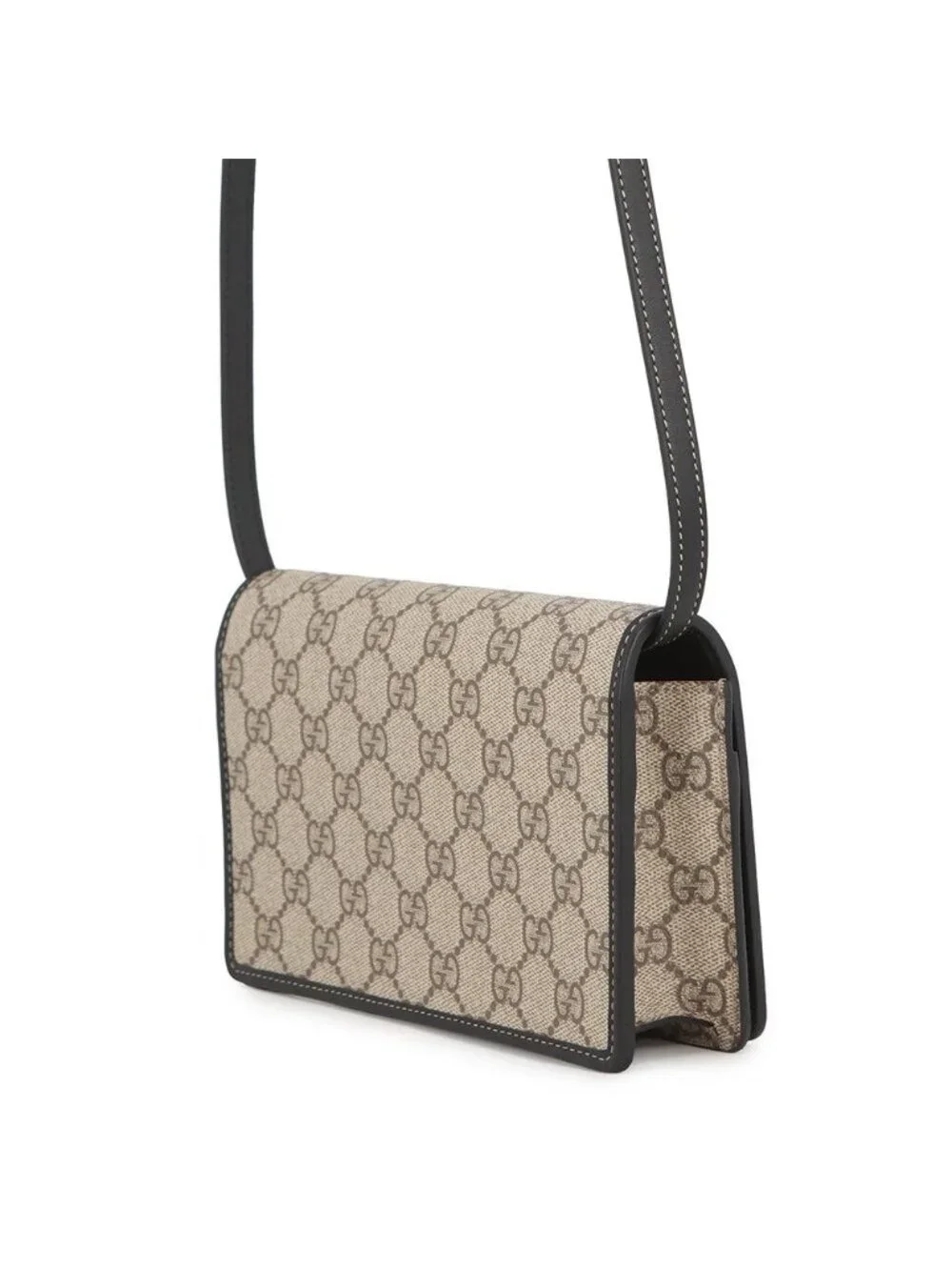 Gucci Shoulder Wallet GG Emblem Leather
